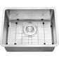 Cahaba CAHCASS1915UMSB 19" Stainless Steel Micro Radius Single Bowl Square Bar Sink