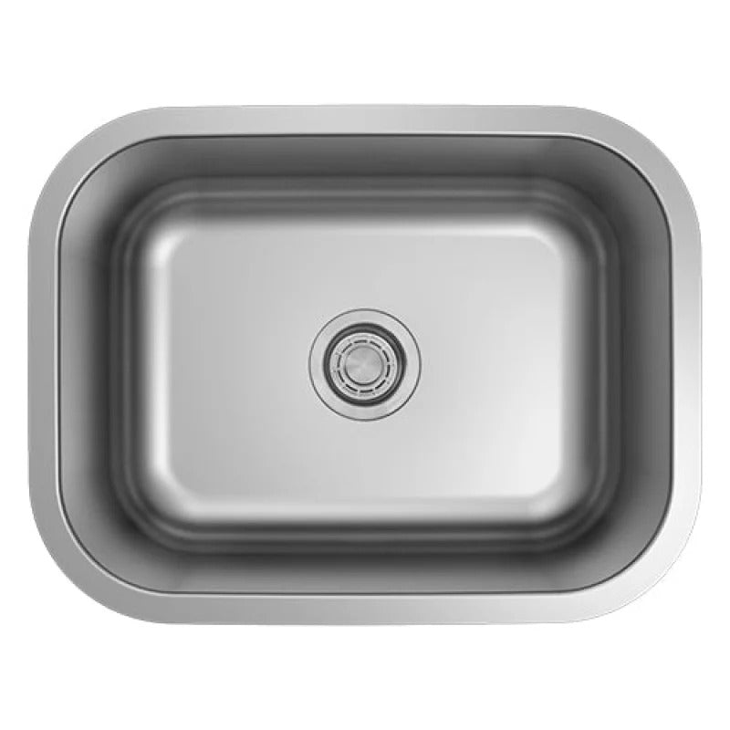 Cahaba CAHCASS2318UMSB-18 23" Stainless Steel Standard Radius Single Bowl Kitchen Sink