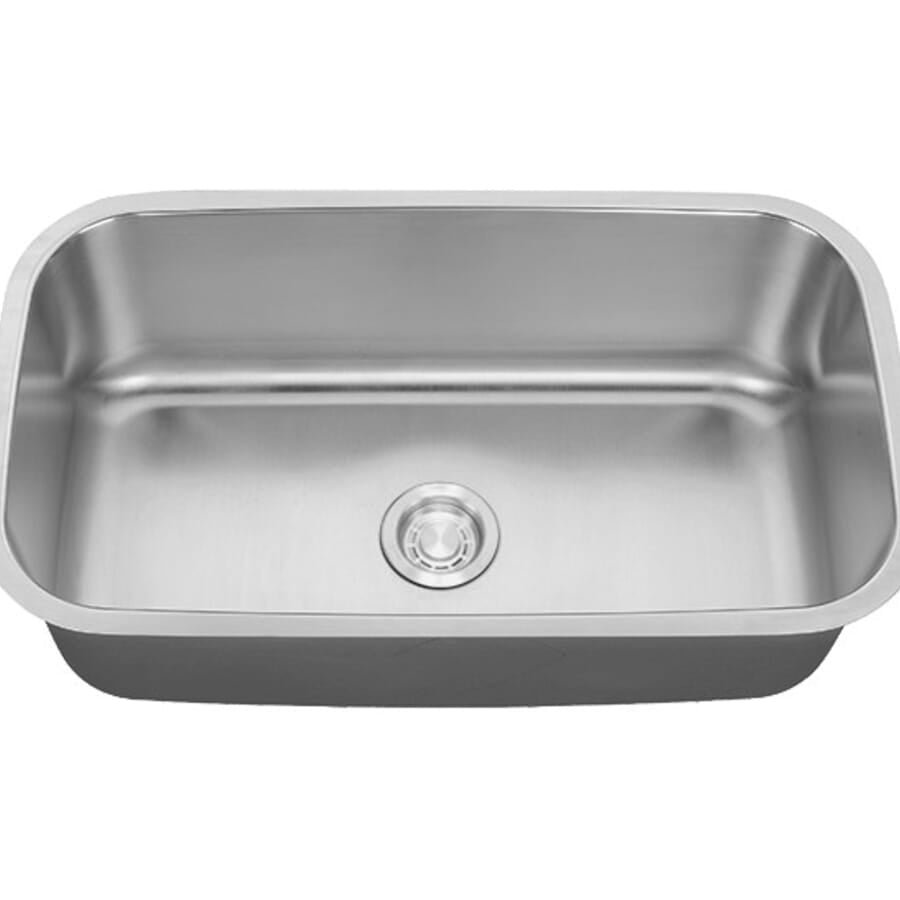 Cahaba CAHCASS3018UMSB 30" x 18" Stainless Steel Standard Radius Single Bowl 16 Gauge Kitchen Sink