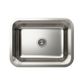 Cantrio Koncepts 23" 18-Gauge Rectangle Single Basin Stainless Steel Undermount Kitchen Sink With Strainer Drain