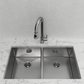 Cantrio Koncepts 29" x 18" Undermount 18-Gauge Stainless Steel Double Basin Kitchen Sink With Strainer Drains