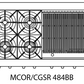 Capital Culinarian Series MCOR484BB 48" 4 Open Burners Black Freestanding Propane Gas Range With 7.6 Cu.Ft. Manual Clean Double Oven and 24" BBQ Grill