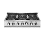 Capital Precision Series GRT364G 36" 4 Sealed Burners Stainless Steel Natural Gas Rangetop With 12" Griddle and Red Knobs