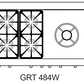 Capital Precision Series GRT484W 48" 4 Sealed Burners Stainless Steel Natural Gas Rangetop With 24" Power Wok