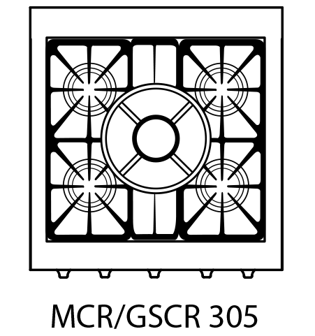 Capital Precision Series GSCR305 30" 4 Sealed Burners White Freestanding Natural Gas Range With Wok Burner, 4.1 Cu.Ft. Self-Clean Oven and Red Knobs