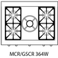 Capital Precision Series GSCR364W 36" 4 Sealed Burners Ruby Red Freestanding Natural Gas Range With 12" Power Wok and 4.6 Cu.Ft. Self-Clean Oven