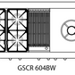 Capital Precision Series GSCR604BW 60" 4 Sealed Burners Cobalt Blue Freestanding Propane Gas Range With 8 Cu.Ft. Self-Clean Double Oven, 12" BBQ Grill and 24" Power Wok