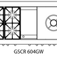 Capital Precision Series GSCR604GW 60" 4 Sealed Burners Black Freestanding Natural Gas Range With 8 Cu.Ft. Self-Clean Double Oven, 12" Griddle, 24" Power Wok and Red Knobs