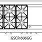 Capital Precision Series GSCR606G 60" 6 Sealed Burners Black Freestanding Natural Gas Range With 8 Cu.Ft. Self-Clean Double Oven, 24" Griddle and Red Knobs