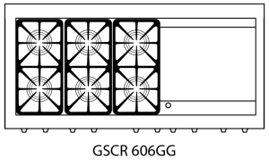 Capital Precision Series GSCR606G 60" 6 Sealed Burners Stainless Steel Freestanding Natural Gas Range With 8 Cu.Ft. Self-Clean Double Oven and 24" Griddle