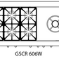 Capital Precision Series GSCR606W 60" 6 Sealed Burners Black Freestanding Natural Gas Range With 8 Cu.Ft. Self-Clean Double Oven, 24" Power Wok and Red Knobs