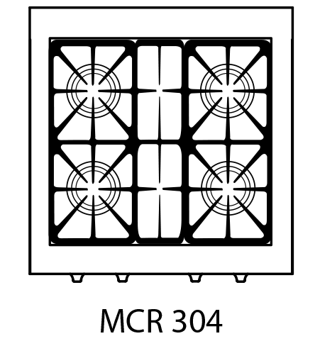 Capital Precision Series MCR304 30" 4 Sealed Burners Black Freestanding Natural Gas Range With 4.9 Cu.Ft. Manual Clean Oven