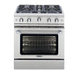 Capital Precision Series MCR304 30" 4 Sealed Burners Stainless Steel Freestanding Propane Gas Range With 4.9 Cu.Ft. Manual Clean Oven and Red Knobs