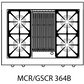 Capital Precision Series MCR364B 36" 4 Sealed Burners Oyster White Freestanding Natural Gas Range With 12" BBQ Grill and 4.9 Cu.Ft. Manual Clean Oven
