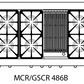 Capital Precision Series MCR486B 48" 6 Sealed Burners White Freestanding Propane Gas Range With 12" BBQ Grill, 7.6 Cu.Ft. Manual Clean Double Oven and Red Knobs
