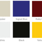 Capital Precision Series MCR486G 48" 6 Sealed Burners Signal Blue Freestanding Propane Gas Range With 12" Thermo-Griddle, 7.6 Cu.Ft. Manual Clean Double Oven and Red Knobs