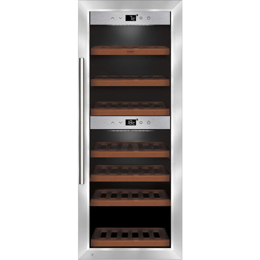 Caso WineComfort 16" W x 41" H 38-Bottle Brush Stainless Steel WiFi Smart Control Technology Wine Cooler