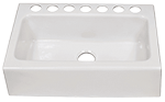 Ceco Avilia 33" White Cast Iron Sink by Chemcore Industries