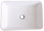 Continental BLOCK 19" White Ceramic Vanity Vessel Sink by Chemcore Industries