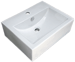 Continental BOX 20" Bisque Ceramic Vanity Vessel Sink by Chemcore Industries