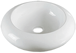 Continental BULB 19" Bisque Ceramic Vanity Vessel Sink by Chemcore Industries