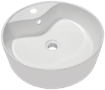 Continental CONE 18" Black Ceramic Vanity Vessel Sink by Chemcore Industries