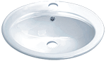 Continental DAISY 21" Bisque Ceramic Kitchen Sink by Chemcore Industries