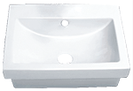 Continental Delray 21" White Ceramic Kitchen Sink by Chemcore Industries