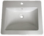 Continental LEDGE 21" Bisque Ceramic Kitchen Sink by Chemcore Industries