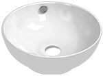Continental MIXER 16" White Ceramic Vanity Vessel Sink by Chemcore Industries