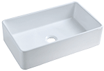 Continental MODERATION Medium Single 23" White Ceramic Farmhouse Sink by Chemcore Industries