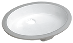 Continental OVAL ADA 20" White Ceramic Kitchen Sink by Chemcore Industries