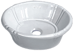 Continental TULIP 17" Bisque Ceramic Kitchen Sink by Chemcore Industries