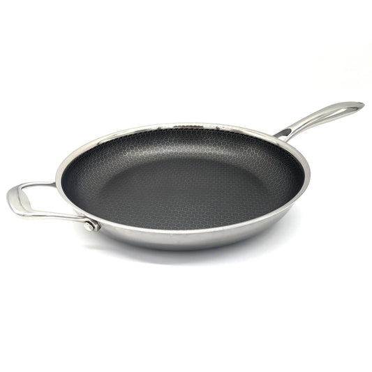 Cooksy Hexagon 12" Stainless Nonstick Hybrid Fry Pan