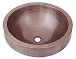 Copper Potter HAMMERED APRON VESSEL 17" Vessel Sink by Chemcore Industries