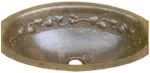 Copper Potter HAMMERED OVAL Floral 17" Vanity Sink by Chemcore Industries