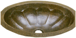 Copper Potter HAMMERED OVAL Pumpkin 19" Vanity Sink by Chemcore Industries