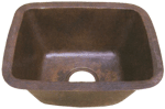 Copper Potter HAMMERED RECTANGLE BAR 19" Bar / Prep Sink by Chemcore Industries