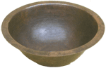 Copper Potter HAMMERED ROUND 15" Vanity Sink by Chemcore Industries