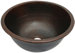 Copper Potter HAMMERED ROUND DEEP 17" Bar / Prep Sink by Chemcore Industries