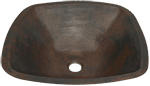 Copper Potter HAMMERED SQUARE 17" Vanity Sink by Chemcore Industries