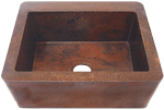 Copper Potter HAMMERED Single Well 30" Farmhouse Sink by Chemcore Industries