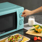 Costway 0.7 Cu. ft Green Retro Countertop Compact Microwave Oven