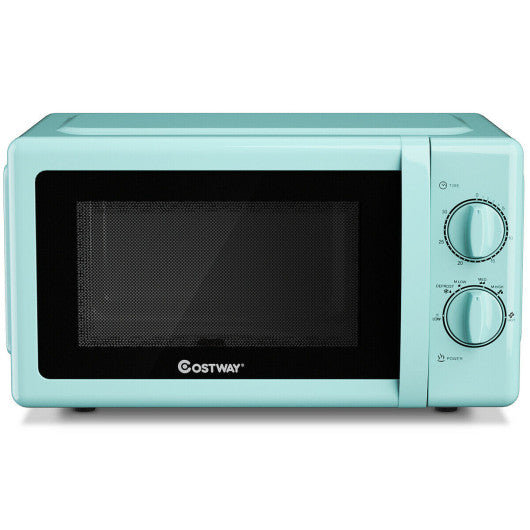 Costway 0.7 Cu. ft Green Retro Countertop Compact Microwave Oven