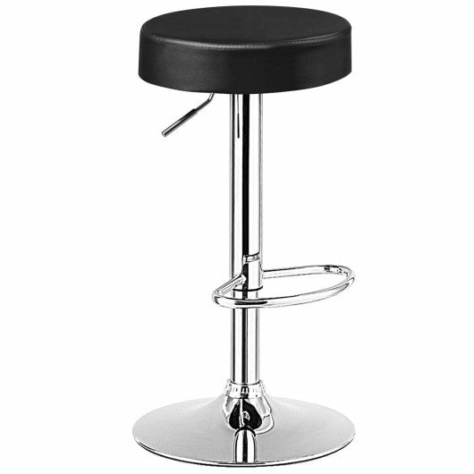 Costway 1 PC Black Round Bar Stool Adjustable Swivel Pub Chair