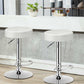 Costway 1 PC White Round Bar Stool Adjustable Swivel Pub Chair