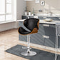 Costway 1 Piece Adjustable Swivel Bentwood Bar Stool