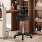 Costway 1 Piece Black Adjustable Hydraulic Rolling Swivel Salon Bar Stool with Casters Wheels