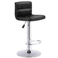 Costway 1 Piece Black Bar Stool Swivel Adjustable PU Leather Barstools Bistro Pub Chair