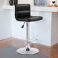 Costway 1 Piece Black Bar Stool Swivel Adjustable PU Leather Barstools Bistro Pub Chair